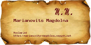 Marianovits Magdolna névjegykártya