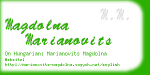 magdolna marianovits business card